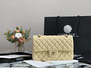 Chanel Flap Bag Calfskin In Light Yellow  - 5
