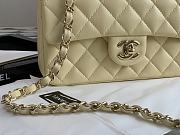Chanel Flap Bag Calfskin In Light Yellow  - 2