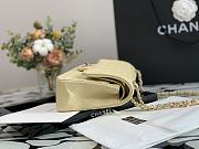 Chanel Flap Bag Calfskin In Light Yellow Size 25cm - 6