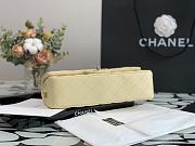 Chanel Flap Bag Calfskin In Light Yellow Size 25cm - 5