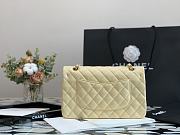 Chanel Flap Bag Calfskin In Light Yellow Size 25cm - 2