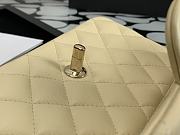 Chanel Mini Flap Bag Calfskin In Light Yellow  - 5