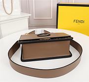 Fendi KAn I F Brown Leather Bag 8BT28 Size 25cm - 4