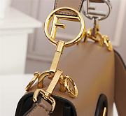 Fendi KAn I F Brown Leather Bag 8BT28 Size 25cm - 5