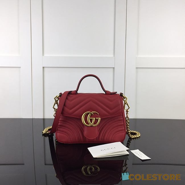 Gucci Mini GG Marmont BagRed 547260 Size 21x15.5x8cm - 1