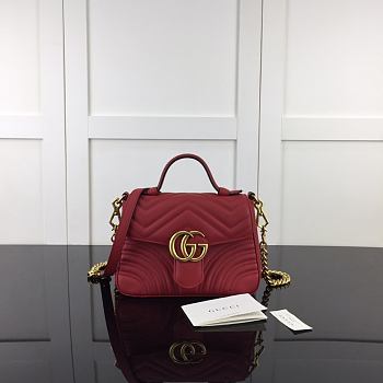 Gucci Mini GG Marmont BagRed 547260 Size 21x15.5x8cm