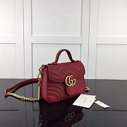 Gucci Mini GG Marmont BagRed 547260 Size 21x15.5x8cm - 2