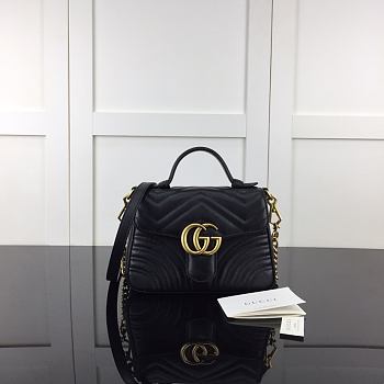 Colestore Gucci Mini GG Marmont Bag Black 547260 Size 21x15.5x8cm