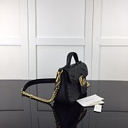 Colestore Gucci Mini GG Marmont Bag Black 547260 Size 21x15.5x8cm - 2