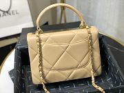 Chanel Square Layer Bag In Beige 92236 Size 25cm - 4