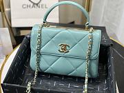 Chanel Square Layer Bag In Blue 92236 Size 25cm - 6