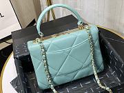 Chanel Square Layer Bag In Blue 92236 Size 25cm - 4