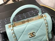 Chanel Square Layer Bag In Blue 92236 Size 25cm - 5