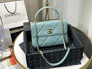 Chanel Square Layer Bag In Blue 92236 Size 25cm - 2