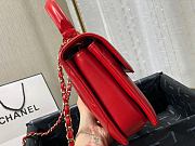 Chanel Square Layer Bag In Red 92236 Size 25cm - 4
