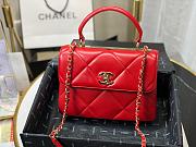 Chanel Square Layer Bag In Red 92236 Size 25cm - 3