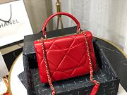 Chanel Square Layer Bag In Red 92236 Size 25cm - 5