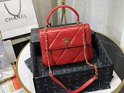 Chanel Square Layer Bag In Red 92236 Size 25cm - 2