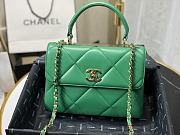 Chanel Square Layer Bag In Green 92236 Size 25cm - 2