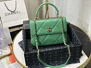 Chanel Square Layer Bag In Green 92236 Size 25cm - 6