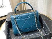 Chanel Square Layer Bag In Ocean Blue 92236 Size 25cm - 3