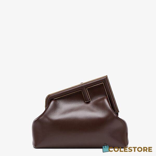 Fendi First Dark Brown Leather Bag 8BP129 Size: 32×23×15cm - 1