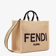Fendi Medium Sunshine Tote Bag Cotton-Blend/Calf Leather 8BH386  - 4