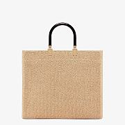 Fendi Medium Sunshine Tote Bag Cotton-Blend/Calf Leather 8BH386  - 3