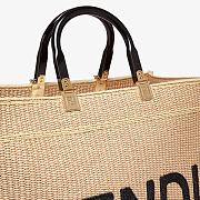Fendi Medium Sunshine Tote Bag Cotton-Blend/Calf Leather 8BH386  - 2