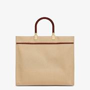Fendi Medium Sunshine Tote Bag Cotton-Blend/Calf Leather 8BH372 - 6