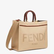 Fendi Medium Sunshine Tote Bag Cotton-Blend/Calf Leather 8BH372 - 3