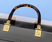 Fendi Sunshine Medium Tote Bag Grey Leather Shopper 8BH386 Size 36x13x32cm - 4