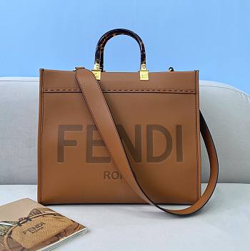 Colestore Fendi Sunshine Medium Tote Bag Brown 8BH386 Size 36x13x32cm