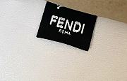 Fendi Sunshine Medium Tote Bag White Leather Shopper 8BH386 Size 36x13x32cm - 6