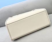 Fendi Sunshine Medium Tote Bag White Leather Shopper 8BH386 Size 36x13x32cm - 3