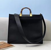 Fendi Sunshine Medium Tote Bag Black Leather Shopper 8BH386 Size 36x13x32cm - 4