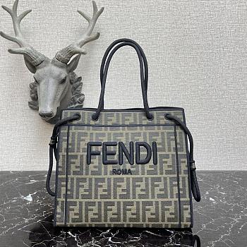 Fendi Roma Medium Tote Bag Contrasting Lines 