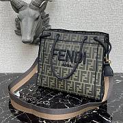 Fendi Roma Medium Tote Bag Contrasting Lines  - 6