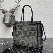 Fendi Roma Medium Tote Bag Contrasting Lines  - 5