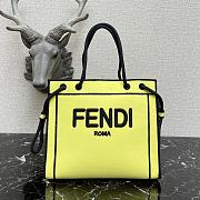Fenacdi Roma Medium Tote Bag Natural Fabric Yellow - 1