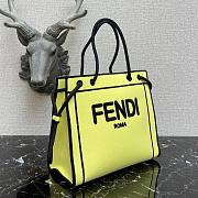 Fenacdi Roma Medium Tote Bag Natural Fabric Yellow - 5
