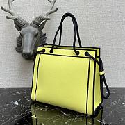 Fenacdi Roma Medium Tote Bag Natural Fabric Yellow - 2