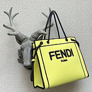 Fenacdi Roma Medium Tote Bag Natural Fabric Yellow - 6