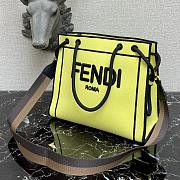 Fenacdi Roma Medium Tote Bag Natural Fabric Yellow - 3