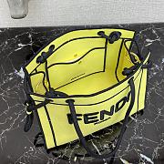 Fenacdi Roma Medium Tote Bag Natural Fabric Yellow - 4