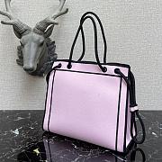 Fenacdi Roma Medium Tote Bag Natural Fabric In Pink - 3