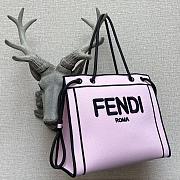 Fenacdi Roma Medium Tote Bag Natural Fabric In Pink - 2