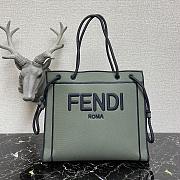 Fenacdi Roma Medium Tote Bag Natural Fabric Black Rope  - 1