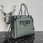 Fenacdi Roma Medium Tote Bag Natural Fabric Black Rope  - 3