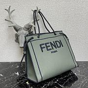 Fenacdi Roma Medium Tote Bag Natural Fabric Black Rope  - 5